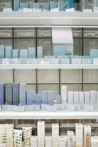Beauty Products on Shelves